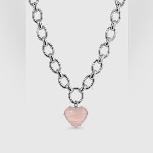 Bella Rose Quartz Stone Pendant Necklace